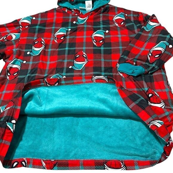Spiderman Character Kids Oversized Hooded Pullover Robe Size L/XL - Picture 11 of 13